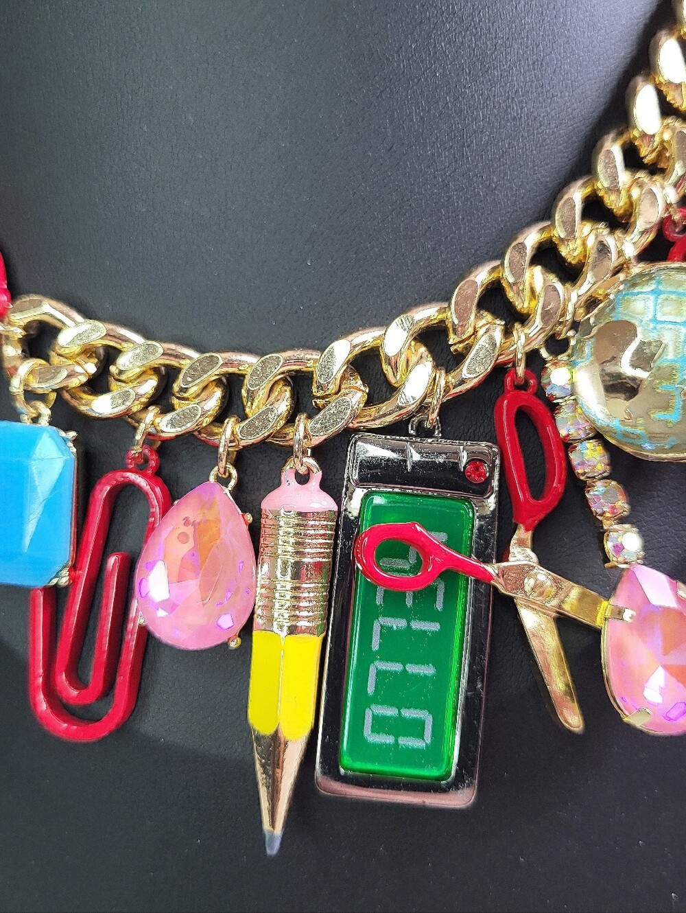 Betsey Johnson Back To School Teacher Necklace Bracelet And Earrings Set. NWT - Picture 5 of 16